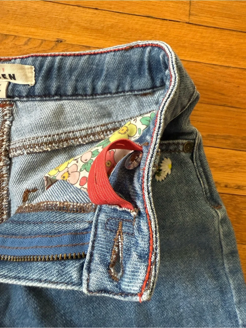 EUC Mini Boden Floral Pocket Denim Shorts